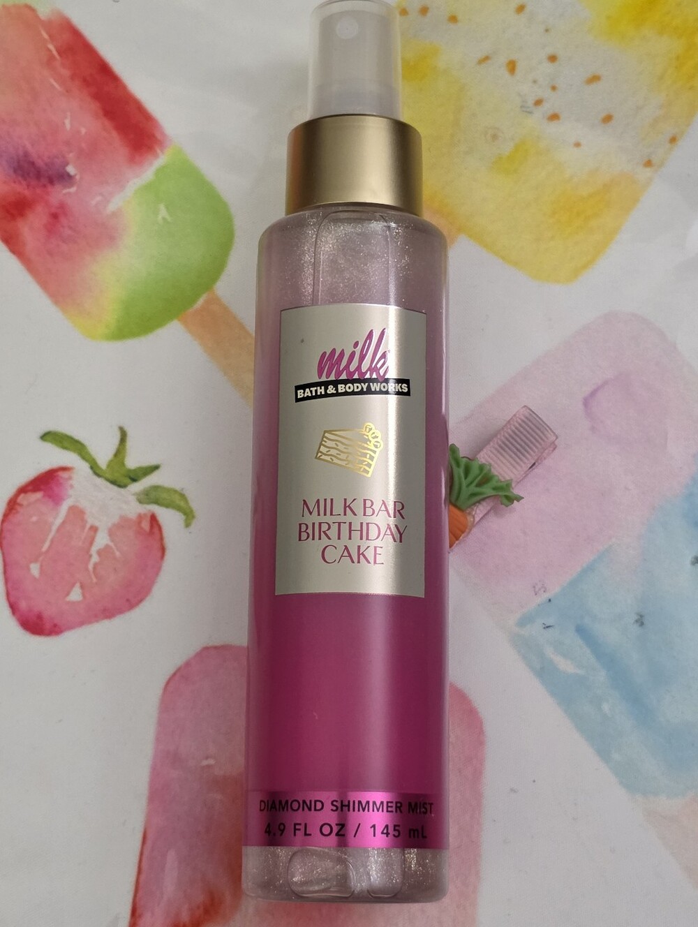 Bath & Body Works Milk Bar Birthday Cake Diamond Shimmer Mist NEW RARE